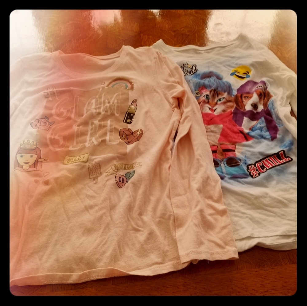 2 long sleeved shirts Children's Pl. size XL 14